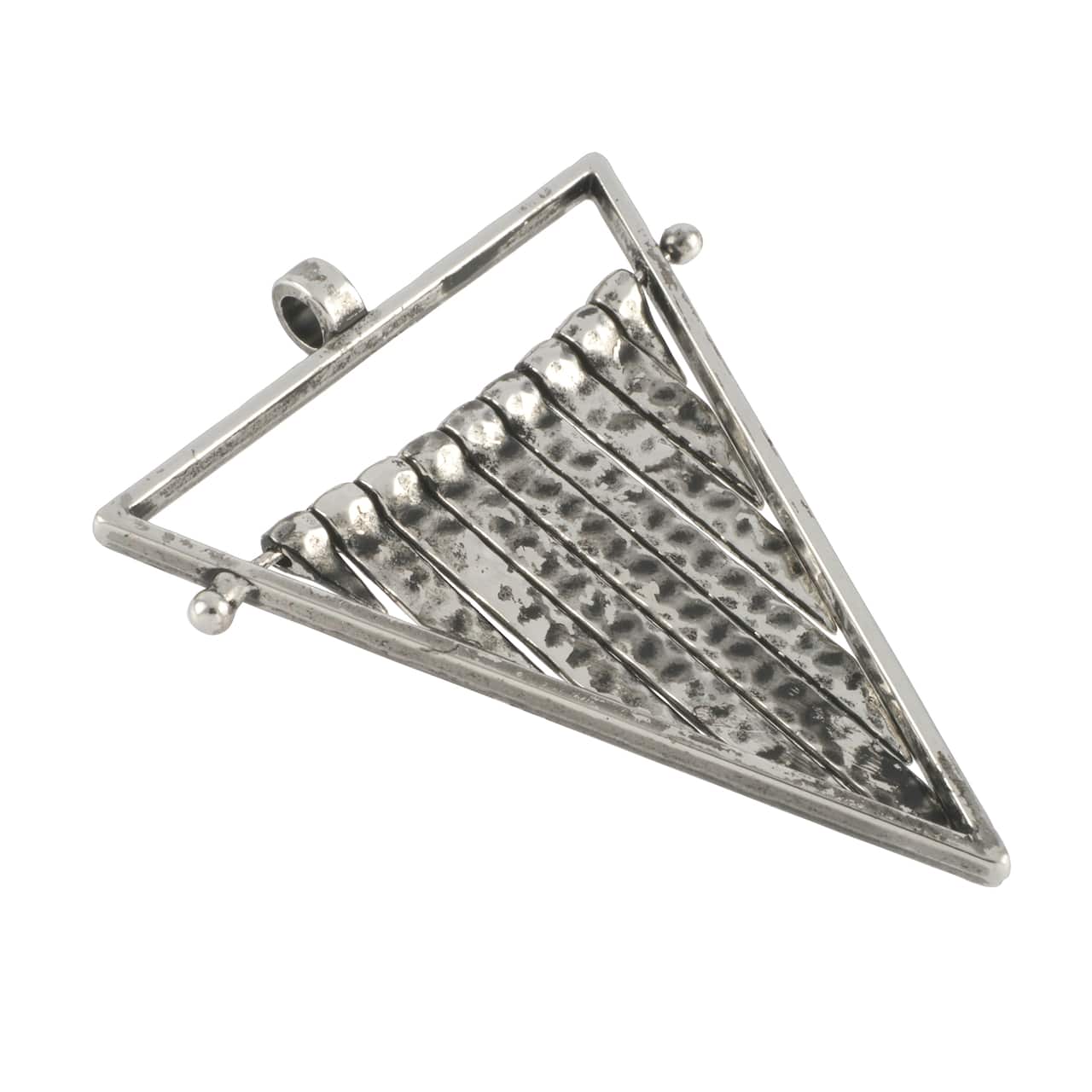 Rhodium Triangle Fringe Pendant by Bead Landing™